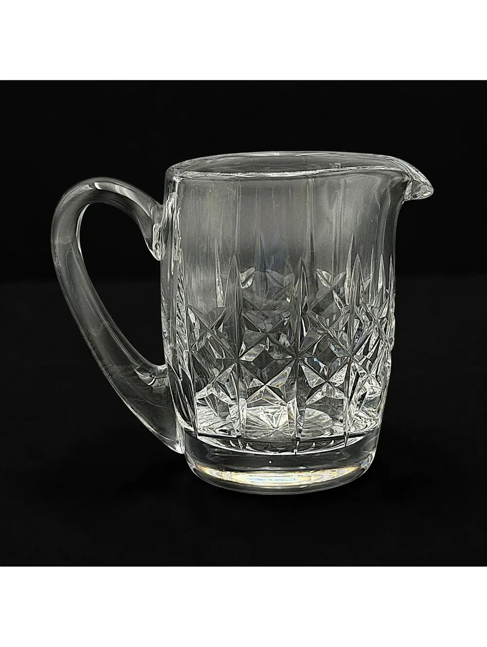 Vtg Waterford Crystal Creamer Signed Irish Cut Crystal Cream Pitcher Cream Jug
