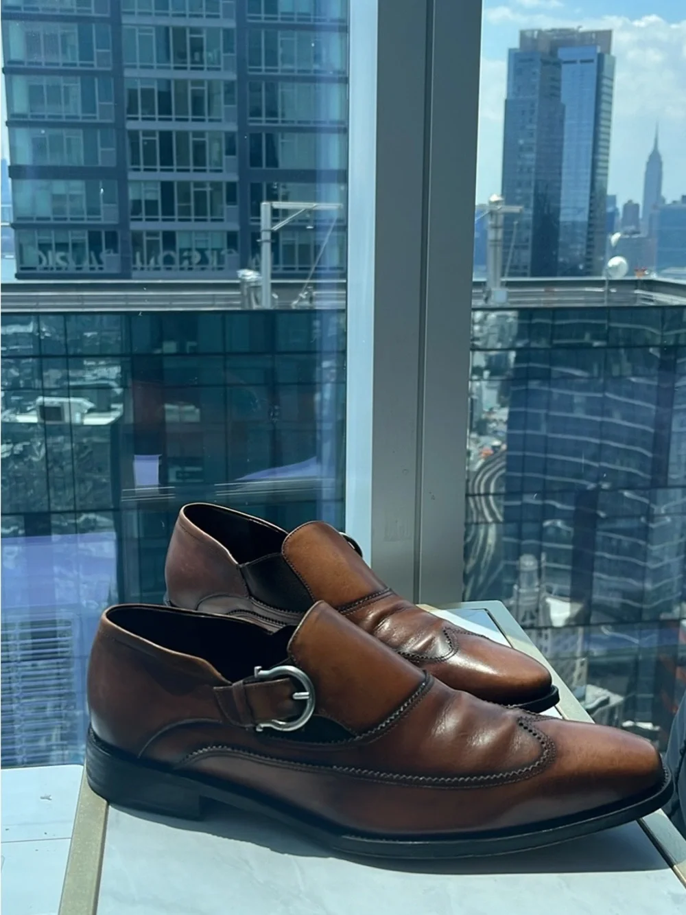 Salvatore Ferragamo Wingtip Monk Strap