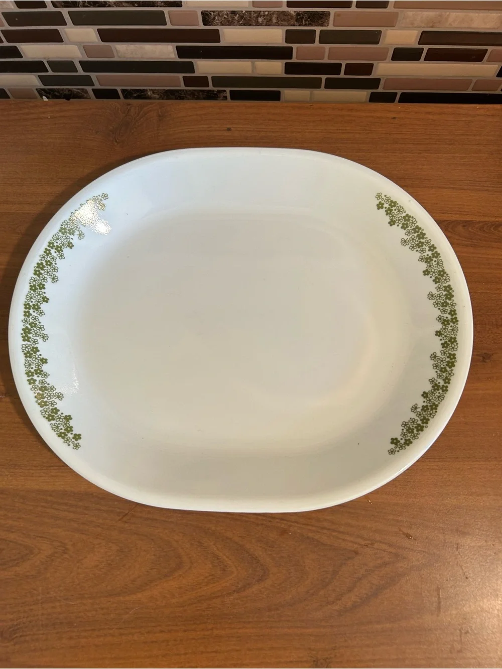Vintage Corelle Spring Blossom Crazy Daisy Serving Platter