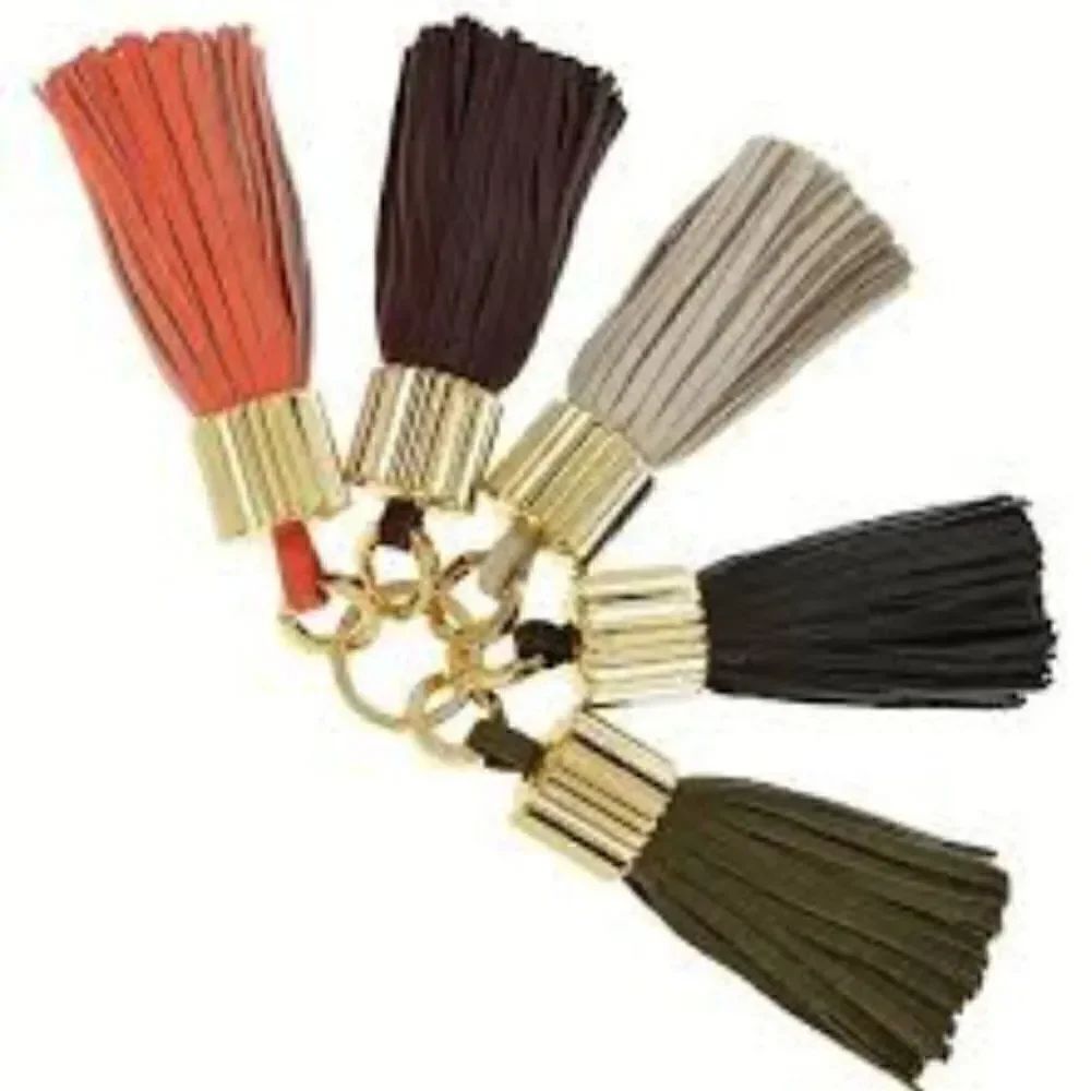 India Hicks leather tassel