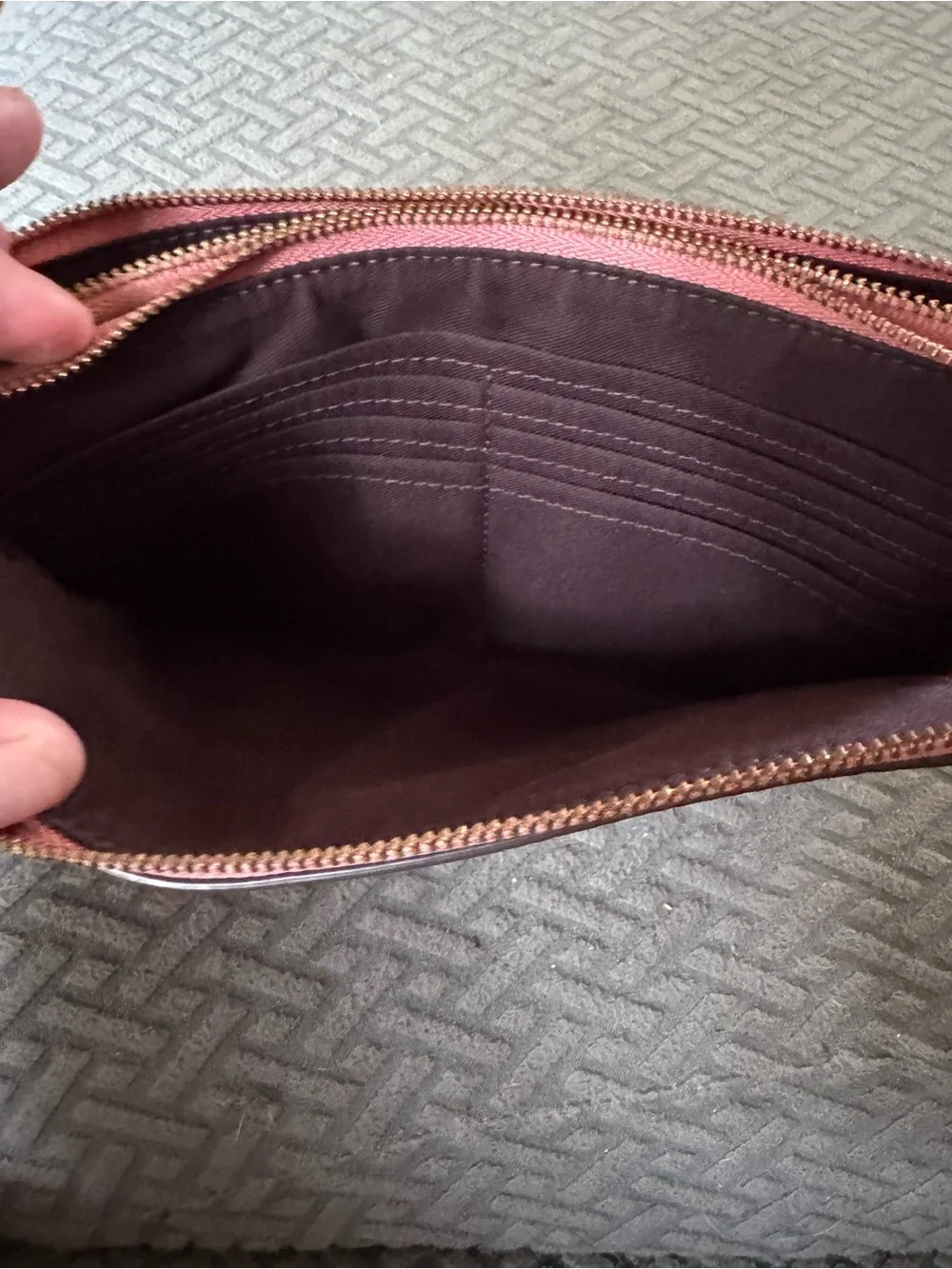 Coach compact leather