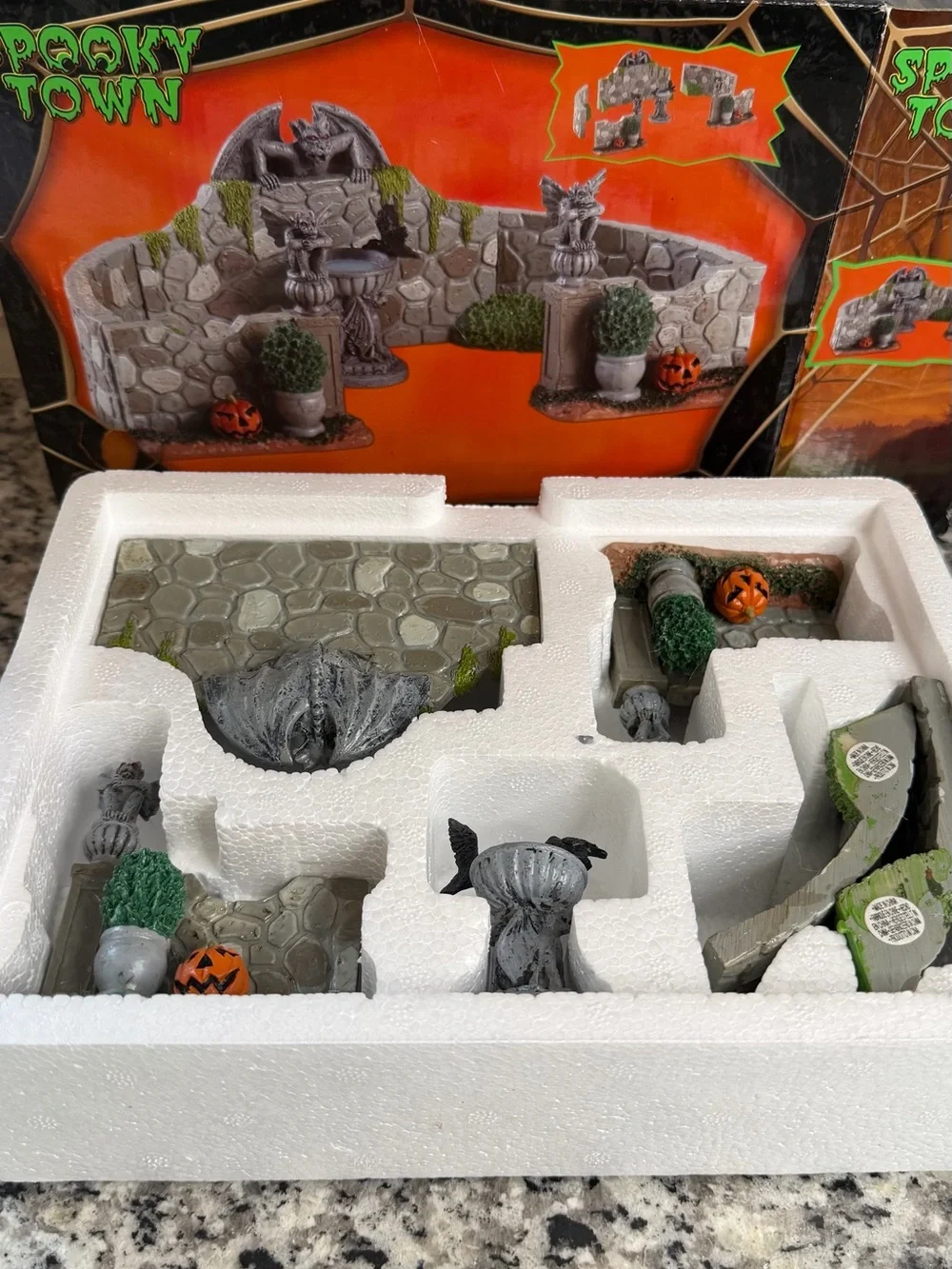 Spooky Town Grey Garden Gargoyles