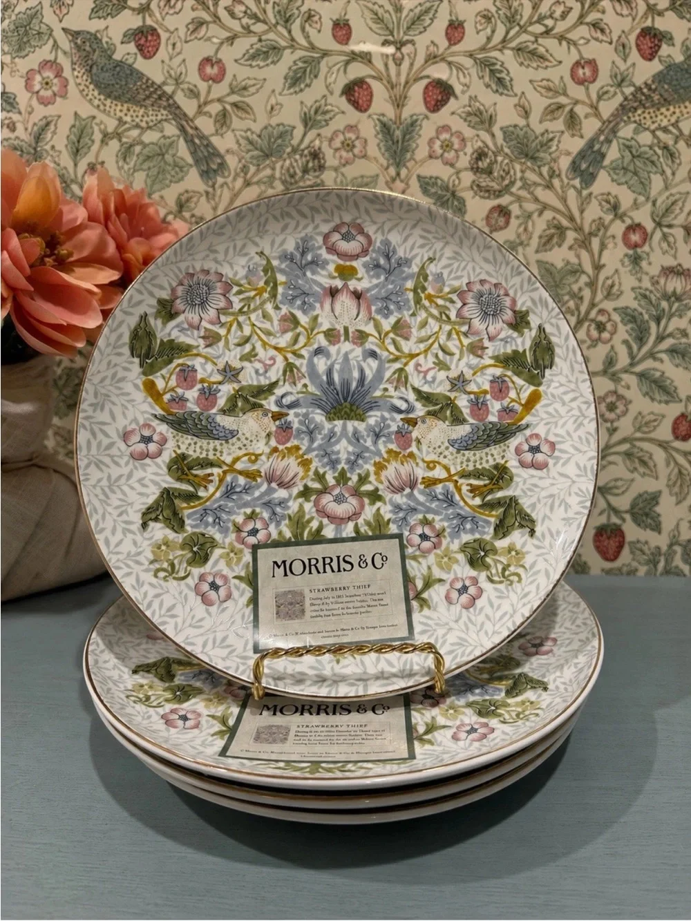 4 Morris & Co. Strawberry Thief 8 1/2