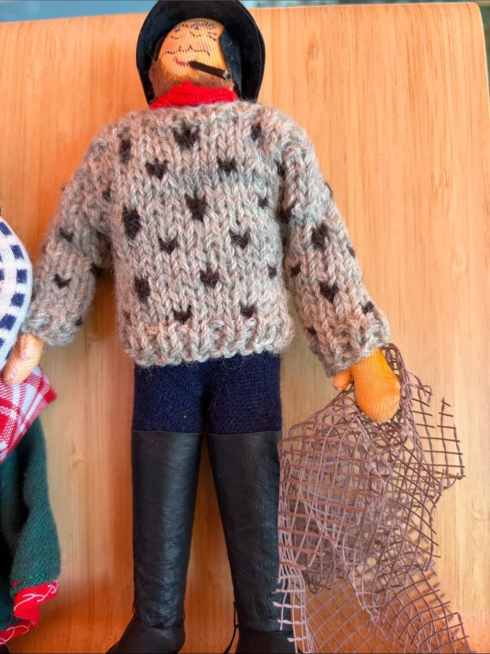 Vintage fishing dolls traditional apron