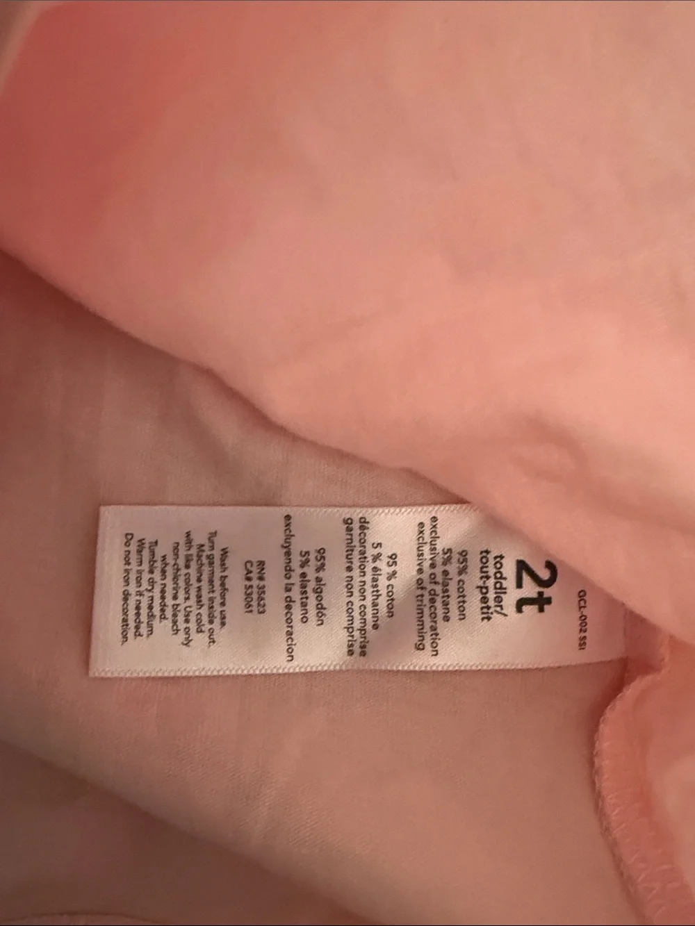 Carters light pink