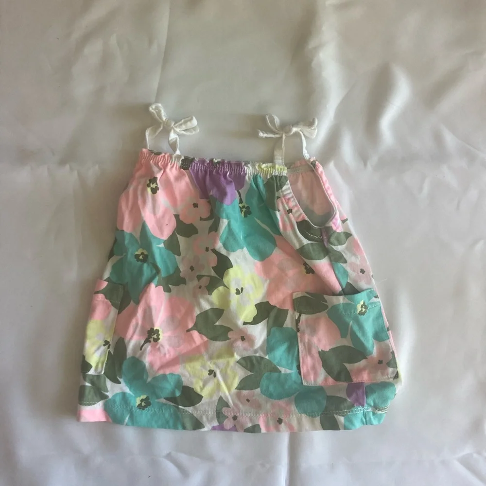 Carter's Pastel Floral Tie-Shoulder Top - Pink, Purple, Teal