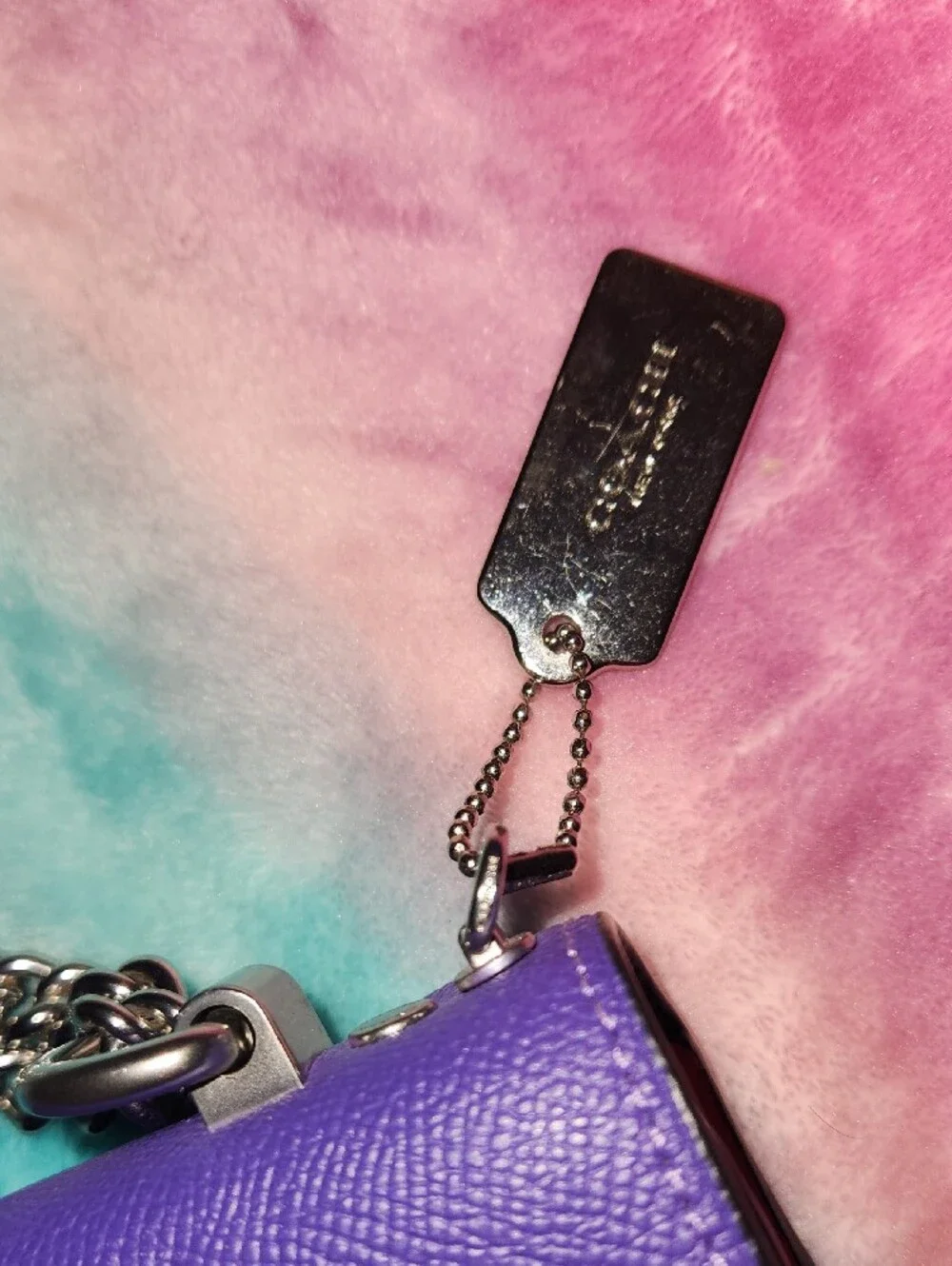 Coach colorblock leather
