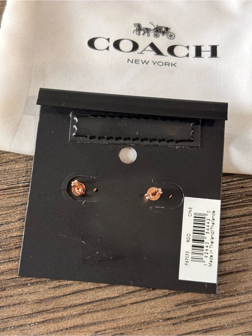 Coach pair card items