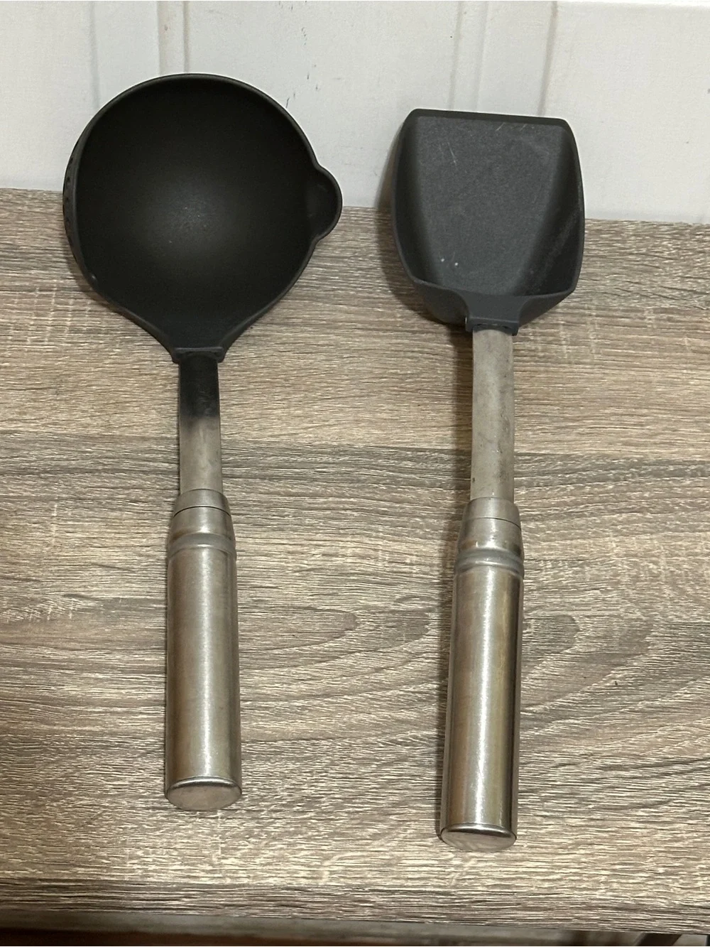 Pampered Chef Stainless Steel Utensils Scoop & Serve Spatula/ Strainer Ladle