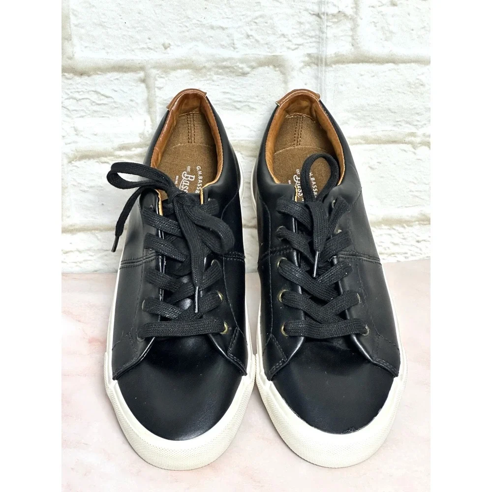 G.H. Bass & Co. Men's Boy's Black Preppy Sneakers Size 8M‎