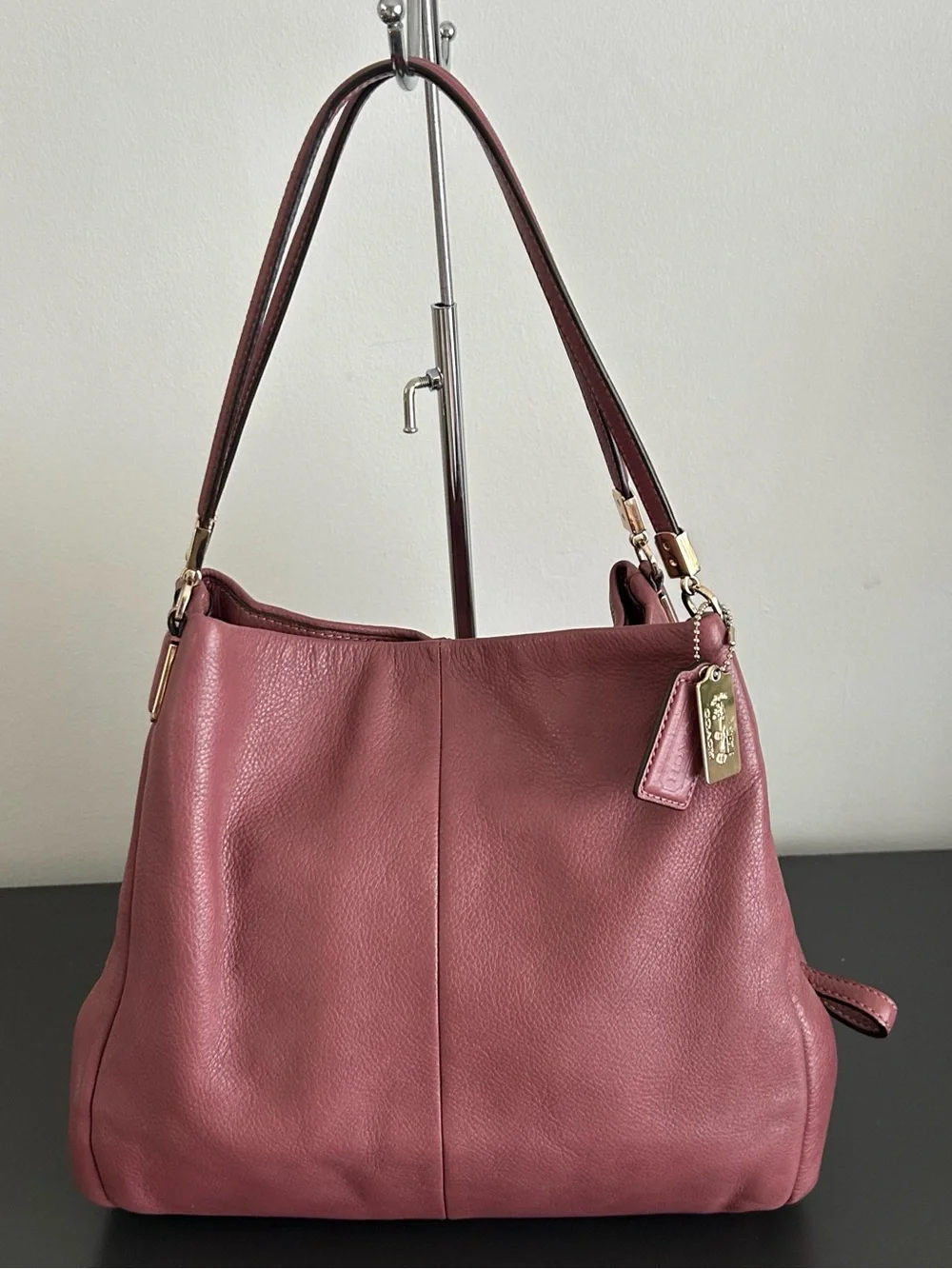 Coach gold zip