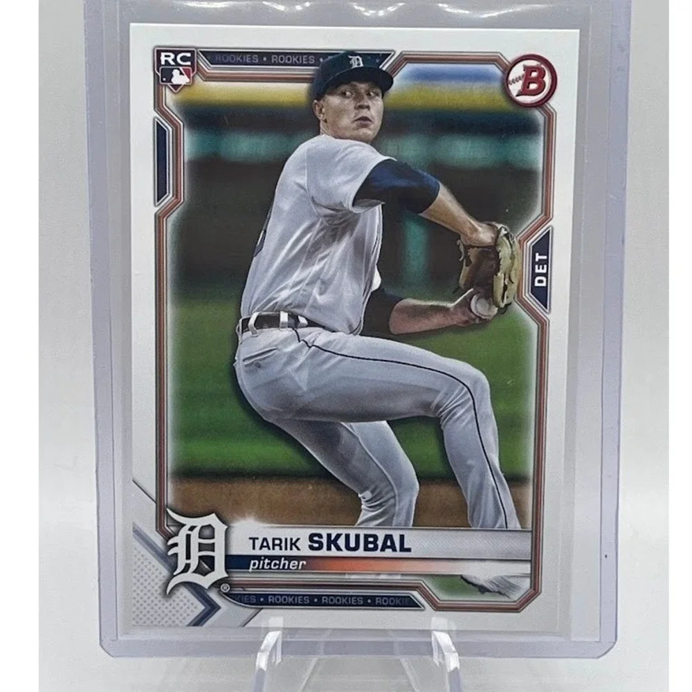 Tarik Skubal Rookie 2021 Bowman 11 MLB Detroit Tigers Baseball Card