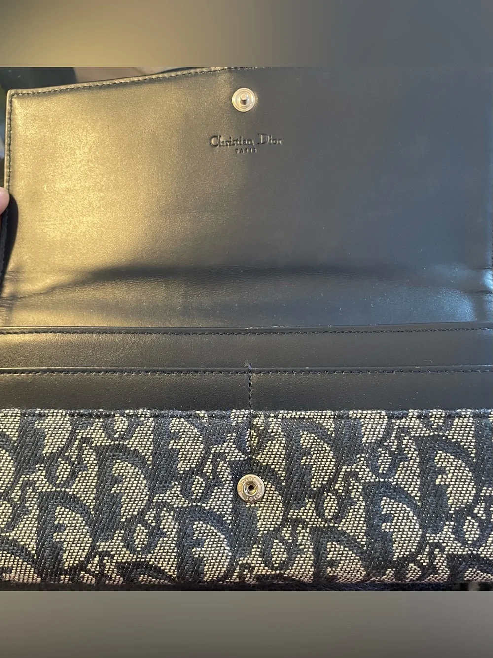 Dior topstitching navy