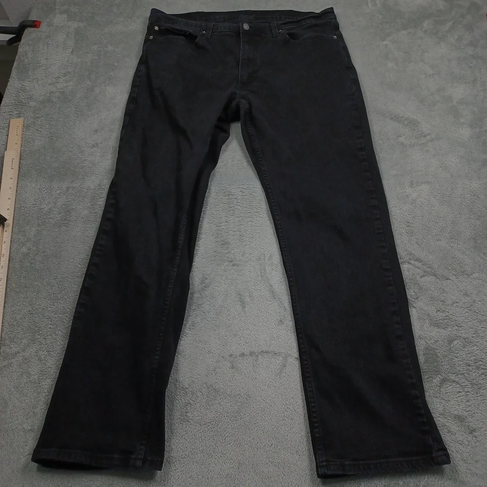 Levis 559 Jeans Men 36x32 Black Denim Relaxed Fit Straight Leg Pockets