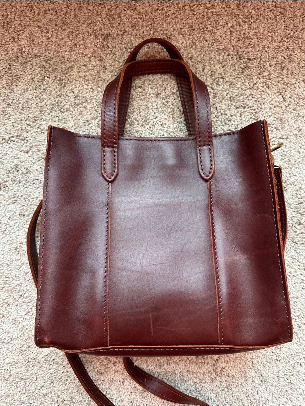 Portland Leather tote as brand