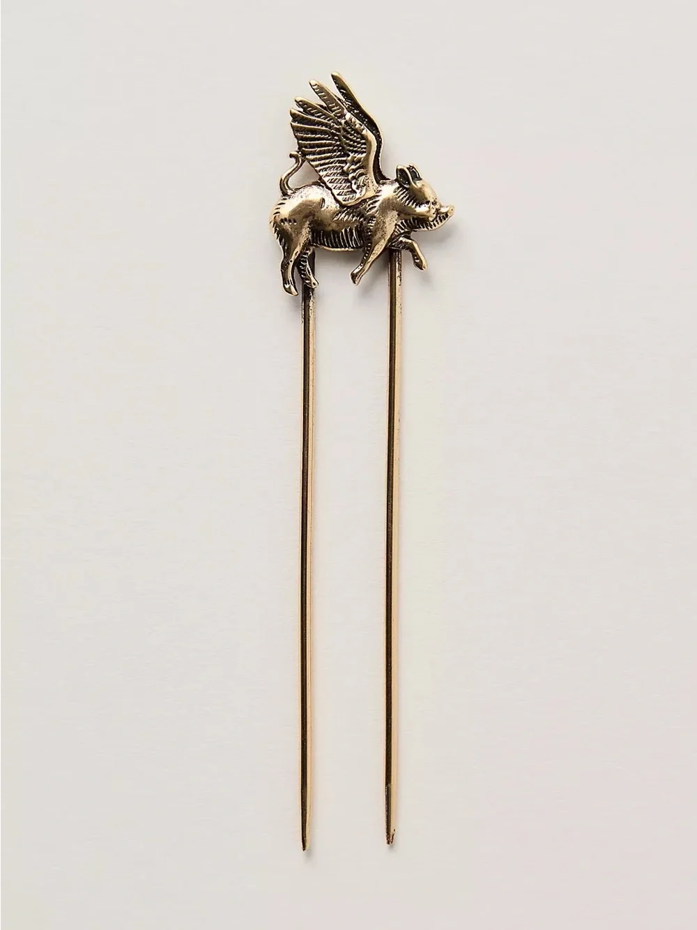NWT Free People Novelty Animal Hair Pin in Flying Pig