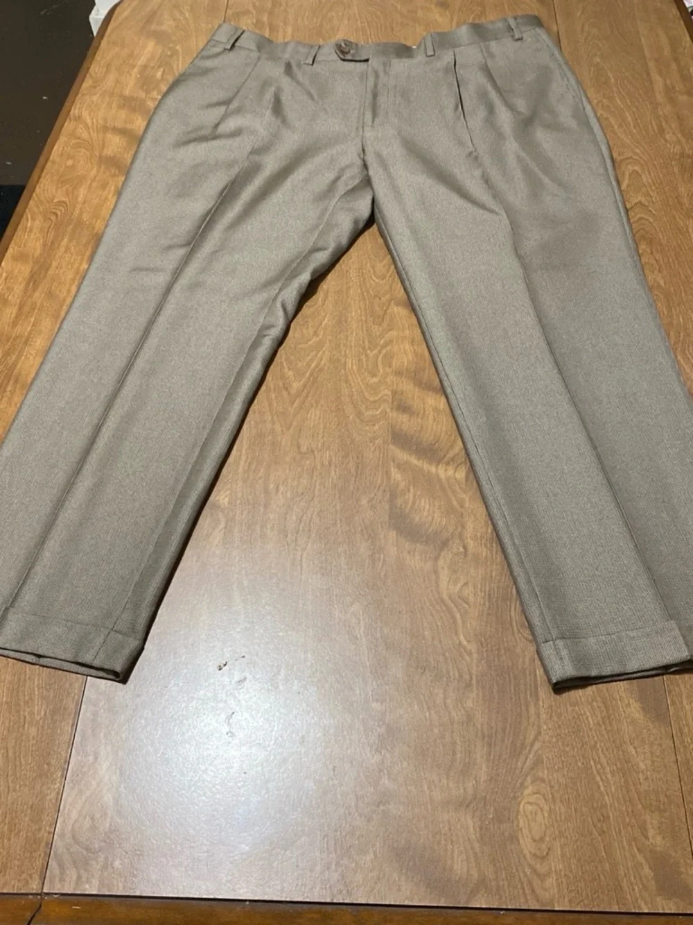 Lauren Ralph Lauren Men's Brown Pleated Dress Pants