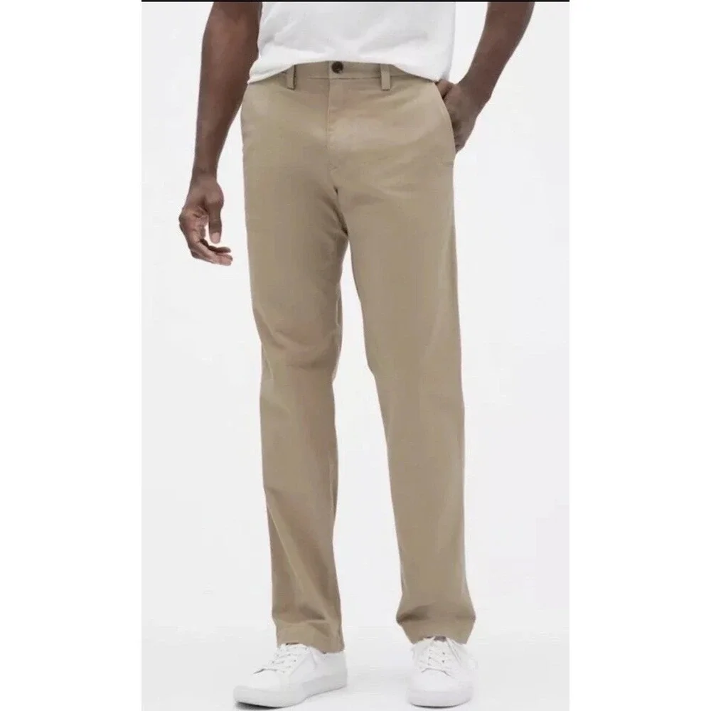 GAP Mens 36x30 Straight Fit Khakis With GapFlex Chino Stretch Pants Chino New!