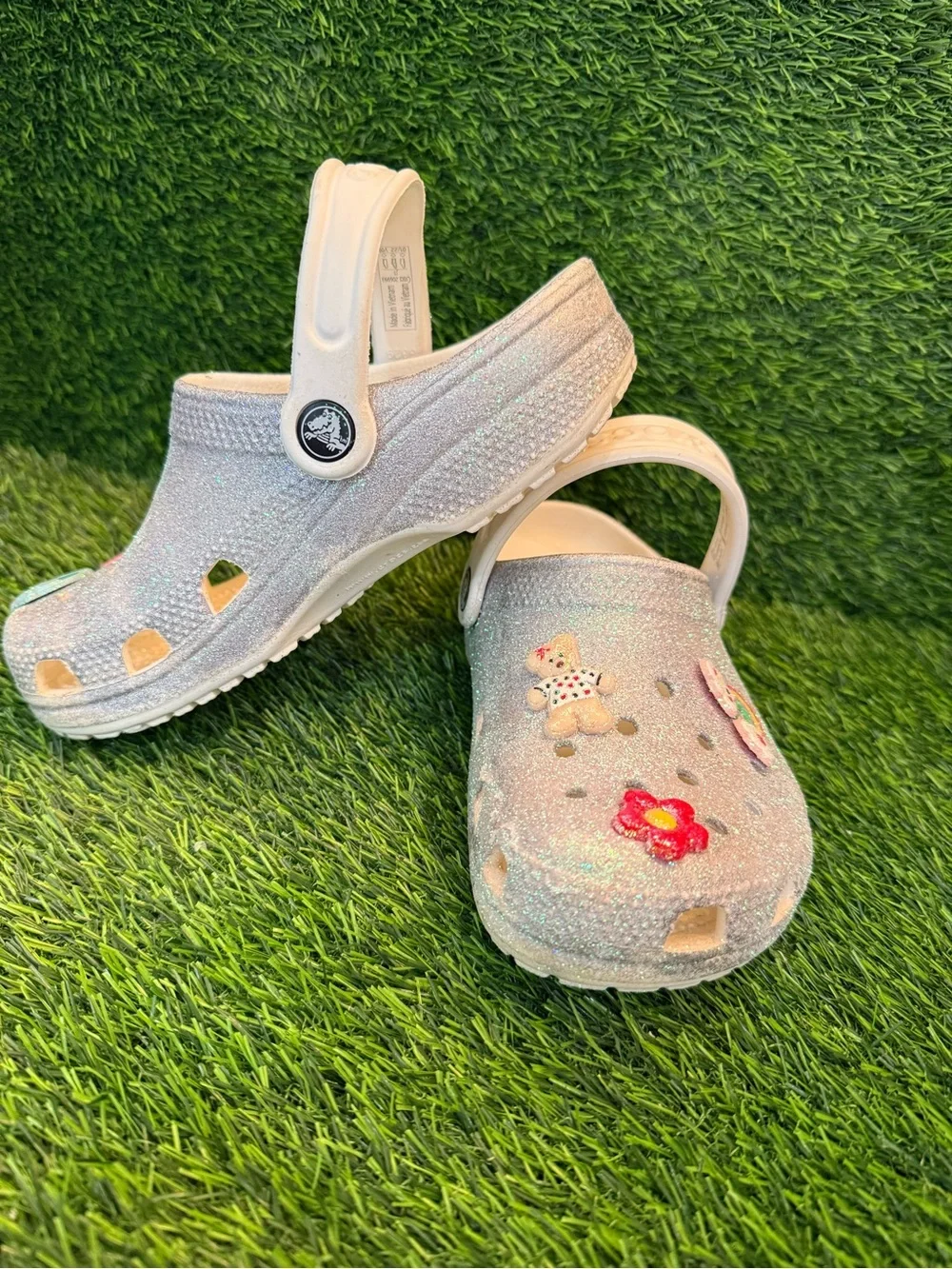 CROCS sparkling silver