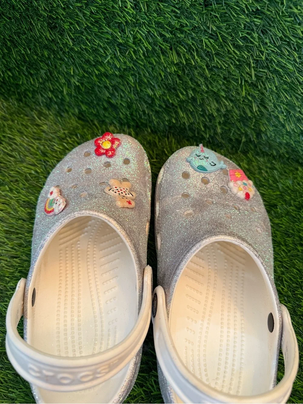 CROCS sparkling silver