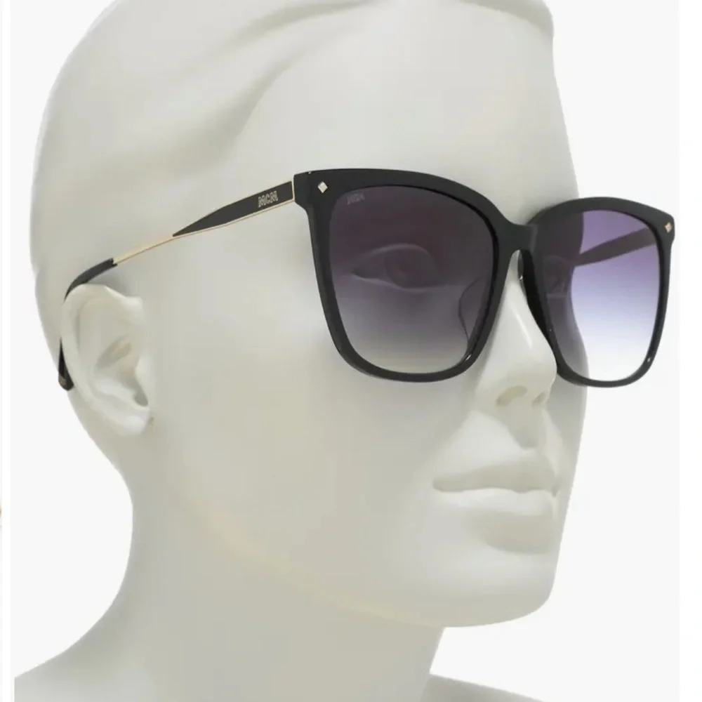 NEW MCM 58mm Gradient Rectangle Sunglasses black silver