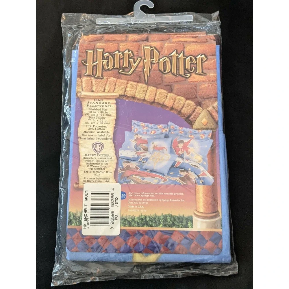 2000 Harry Potter 1 Standard Pillow Case 20 x 30 inches USA Vintage NEW