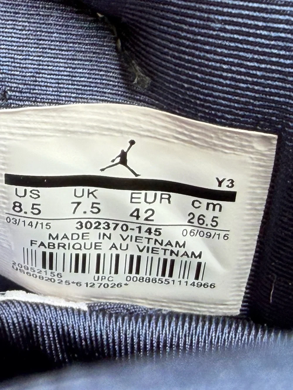 Jordan size men air