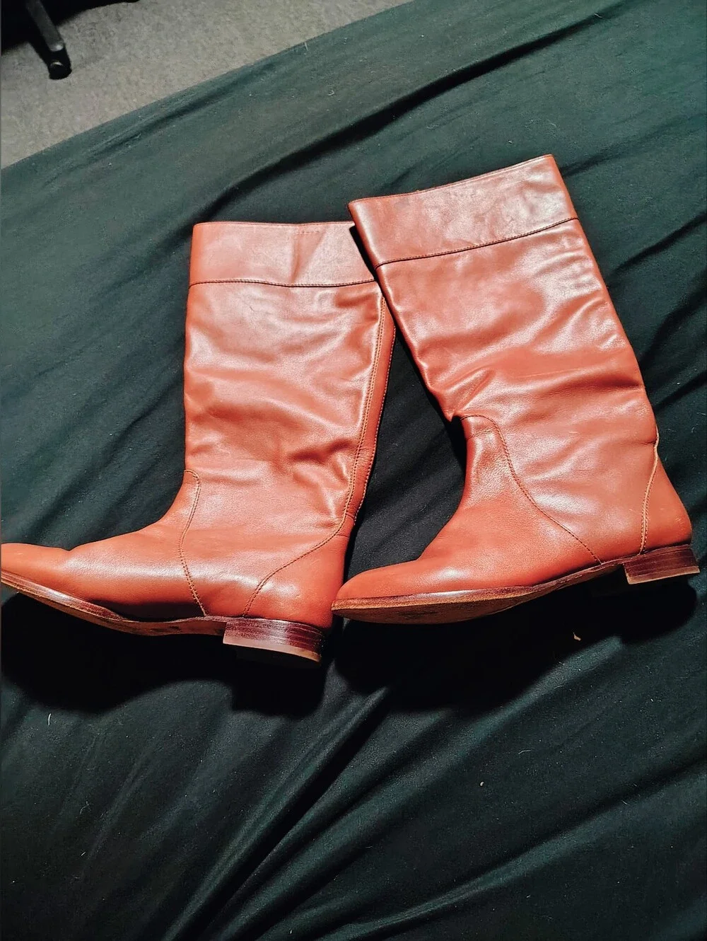 J. Crew Tall Leather Over-the-Knee Boots in Chestnut