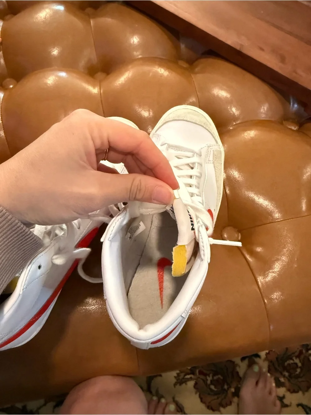 Nike mid worn