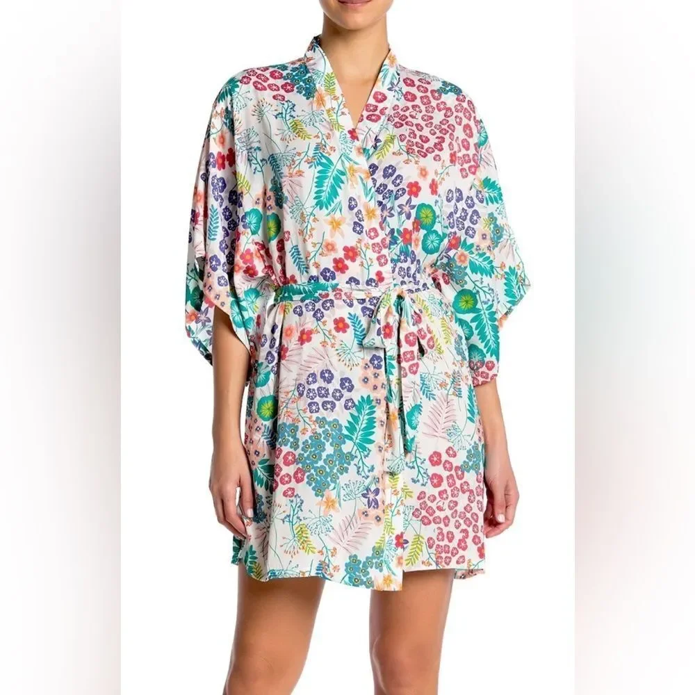 Natori Multicolor Floral Robe