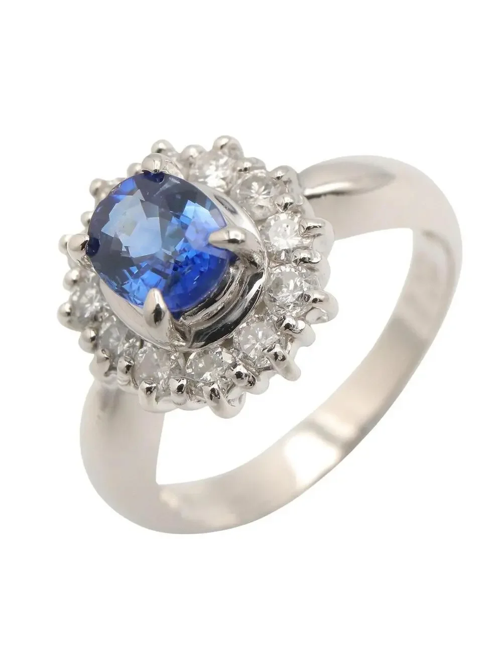 Jewelry Sapphire Diamond Ring Platinum #300151J68B