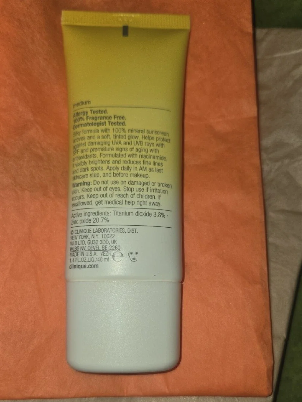 Clinique lightweight finish sunscreen