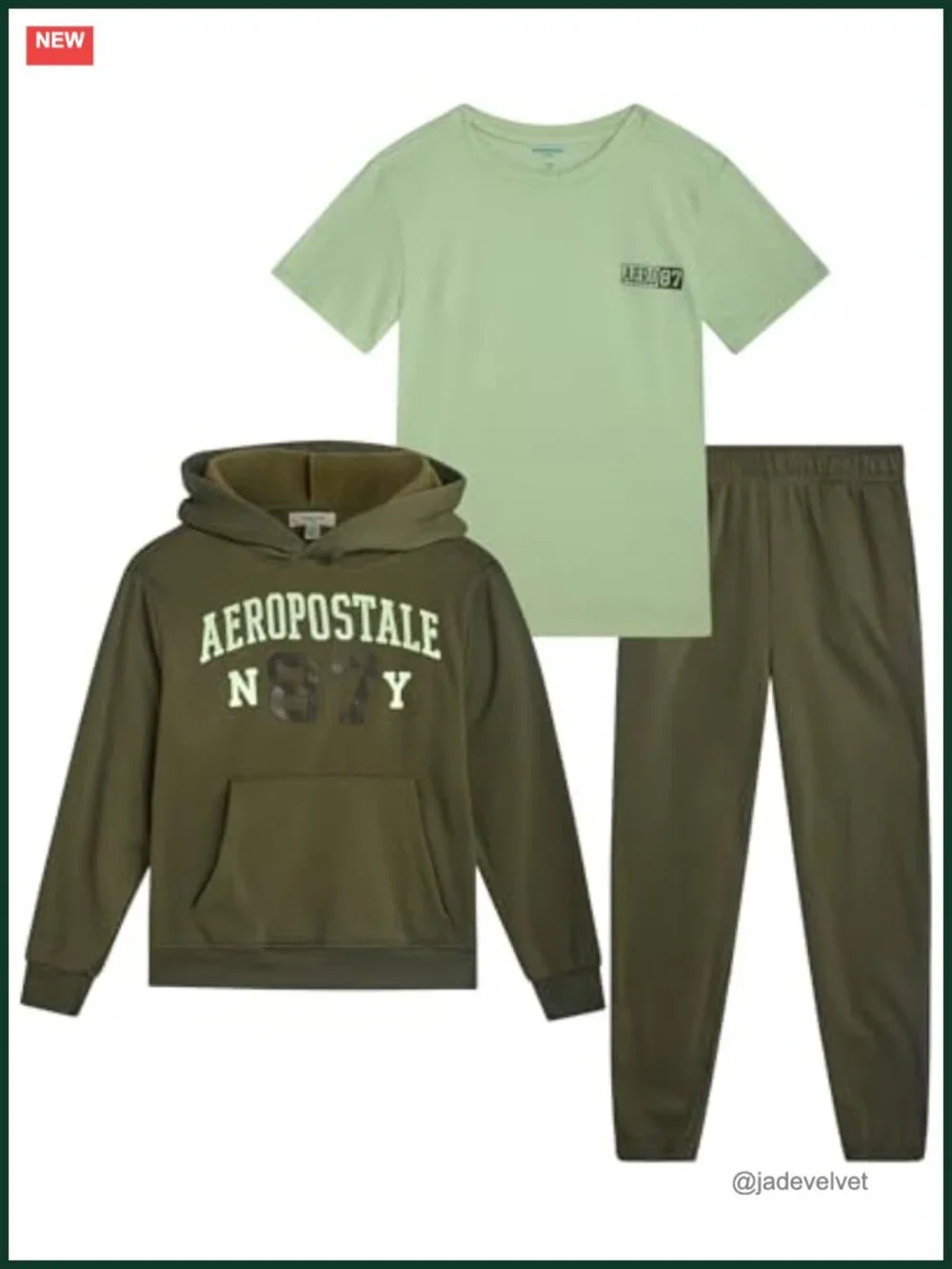 Boys 3-Piece Fleece Hoodie Graphic Tee Jogger Active Set