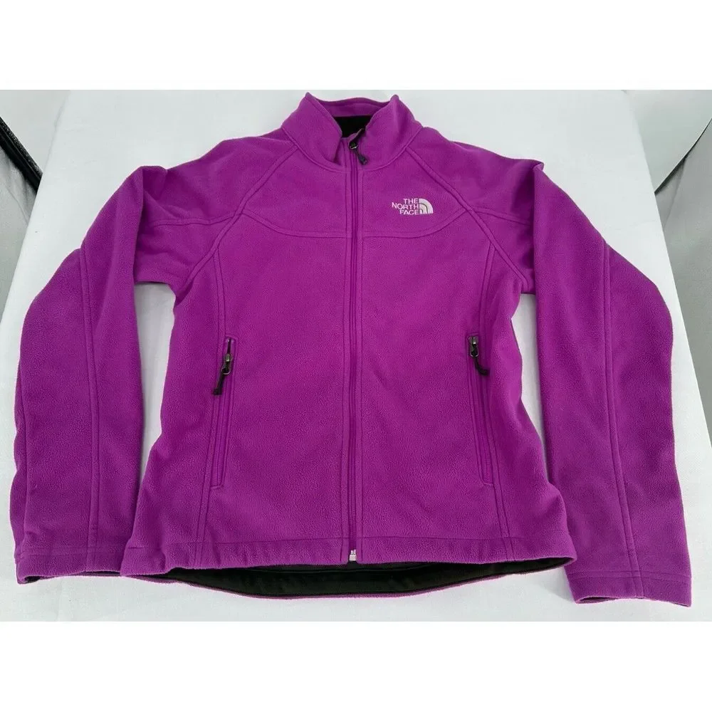 The North Face Softshell Fleece Winter Jacket Zip Up Women's‎ size Small Purple