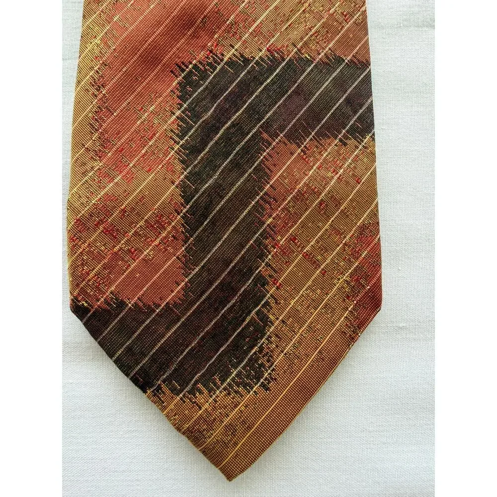 Retro Vintage Extrema by Zanetti 100%Silk Made in Italy Art Deco 90s Necktie