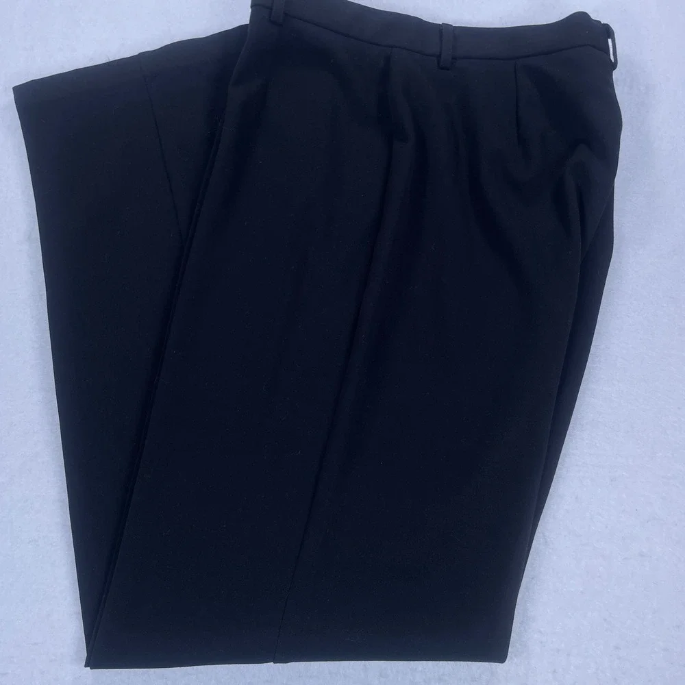 Nordstrom Womens Black Straight Leg Dress Pants Trousers Size 8 Office Casual