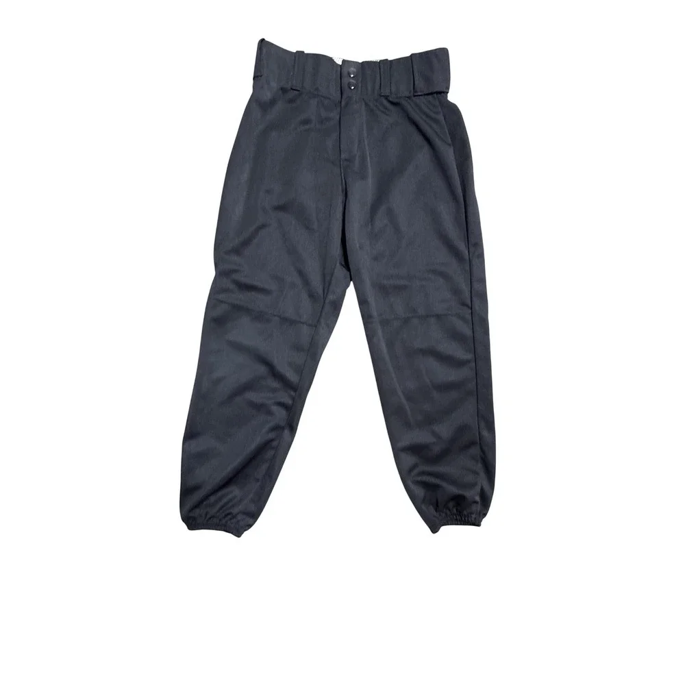Alleson Athletic Baseball Pants Youth XL Black Ankle Elastic Cuff Polyester