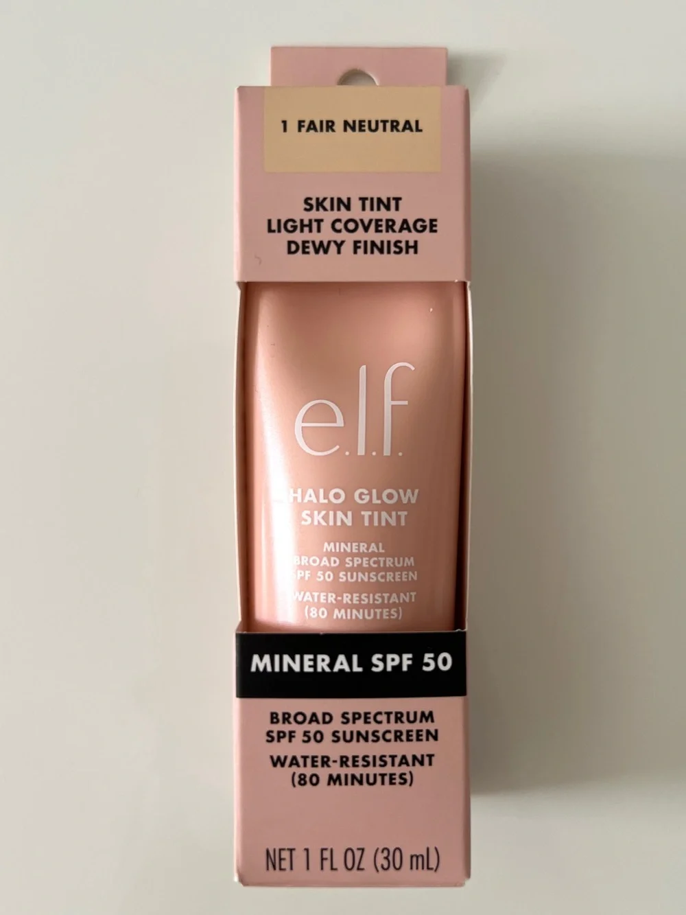elf Halo Glow Skin Tint Mineral SPF 50 - 1 Fair Neutral