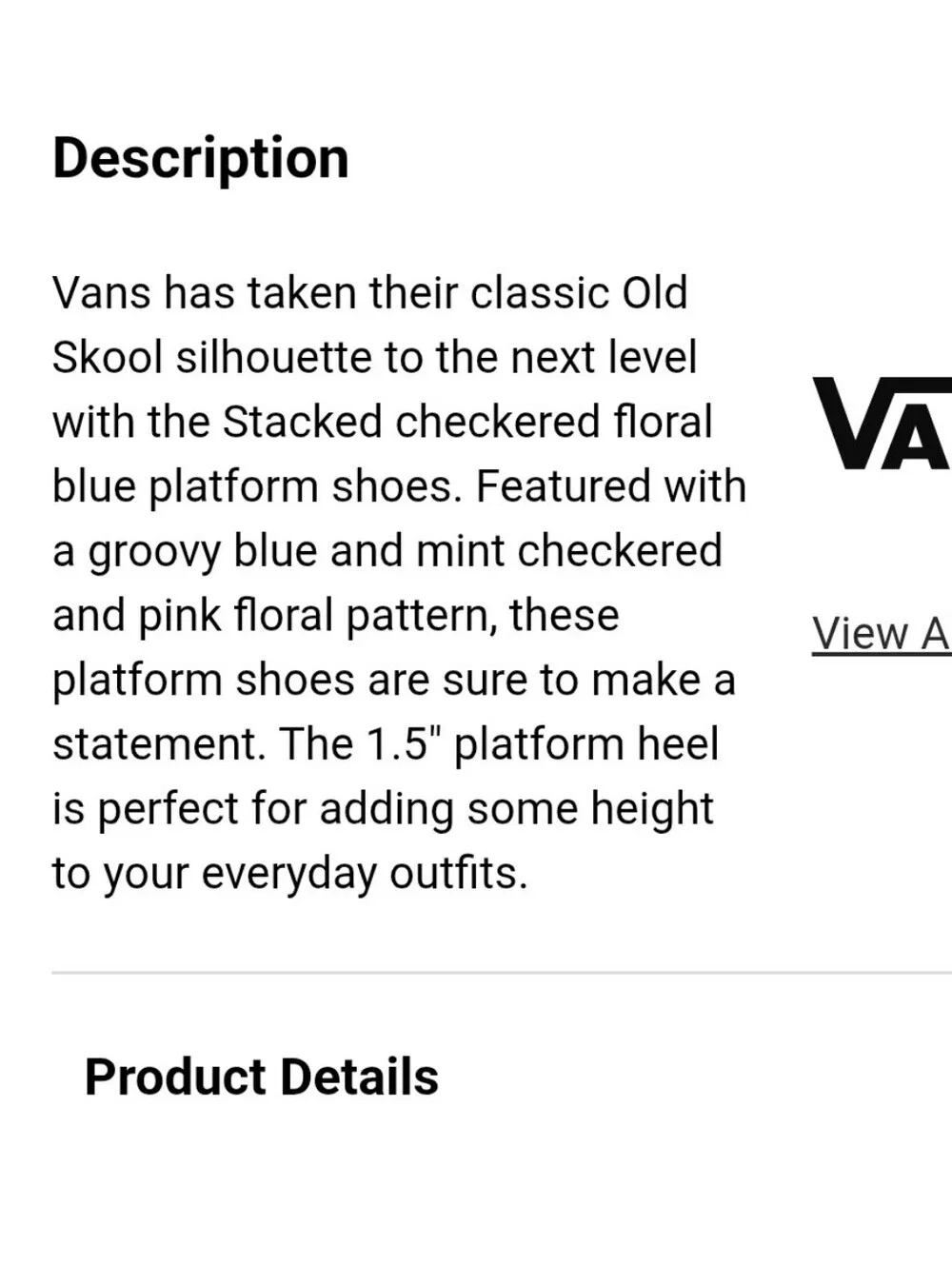 Vans slight like or