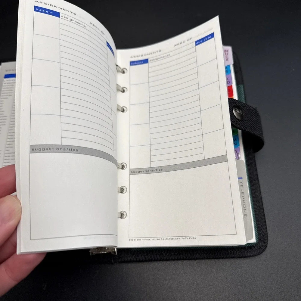 DayRunner includes inserts