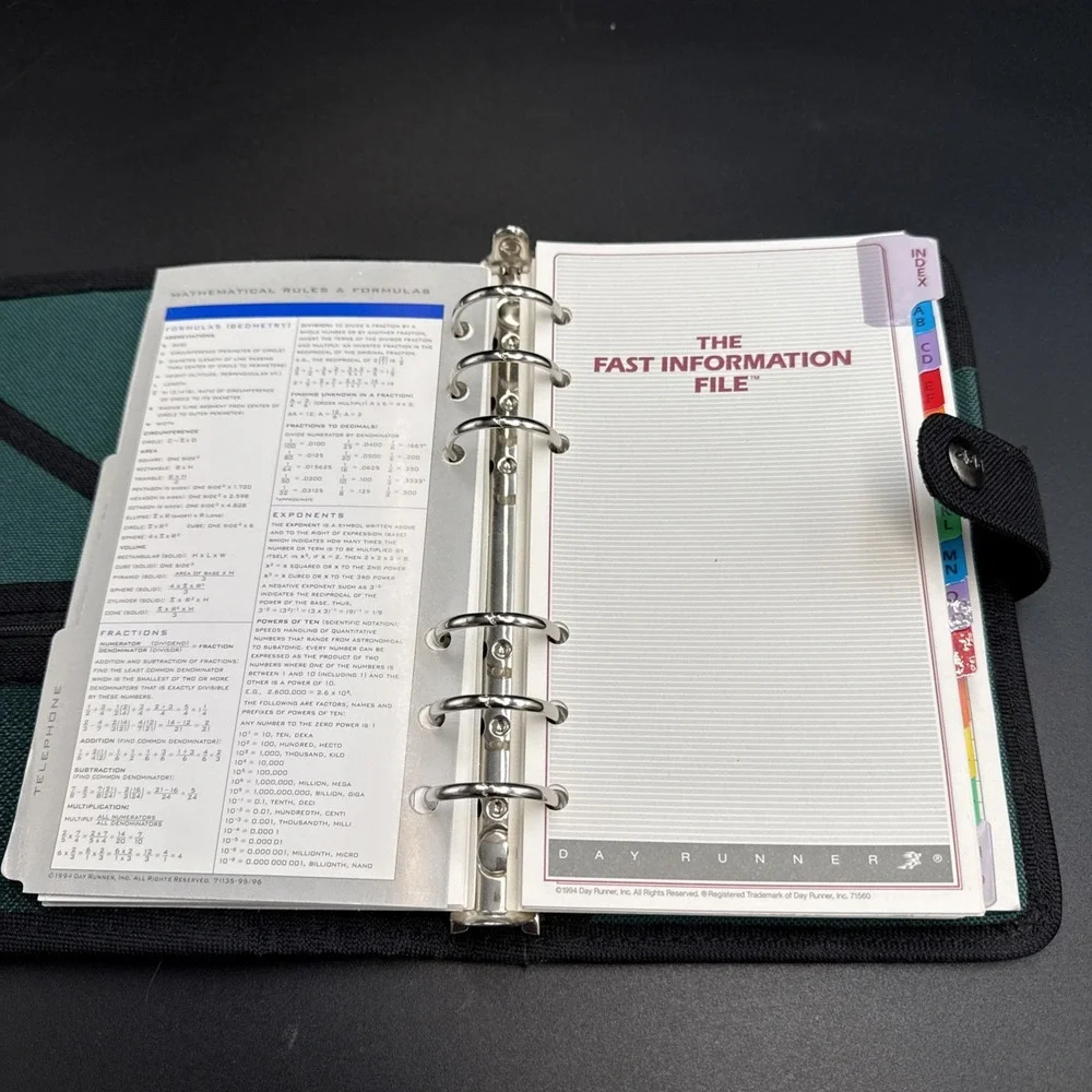 DayRunner includes inserts