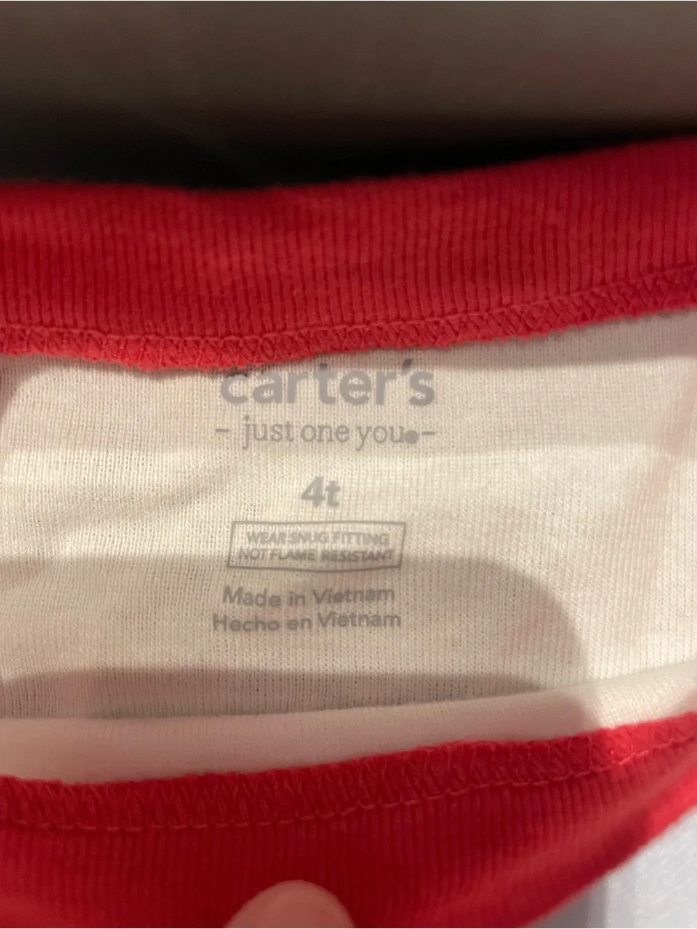 Carters firetruck toddler pajama