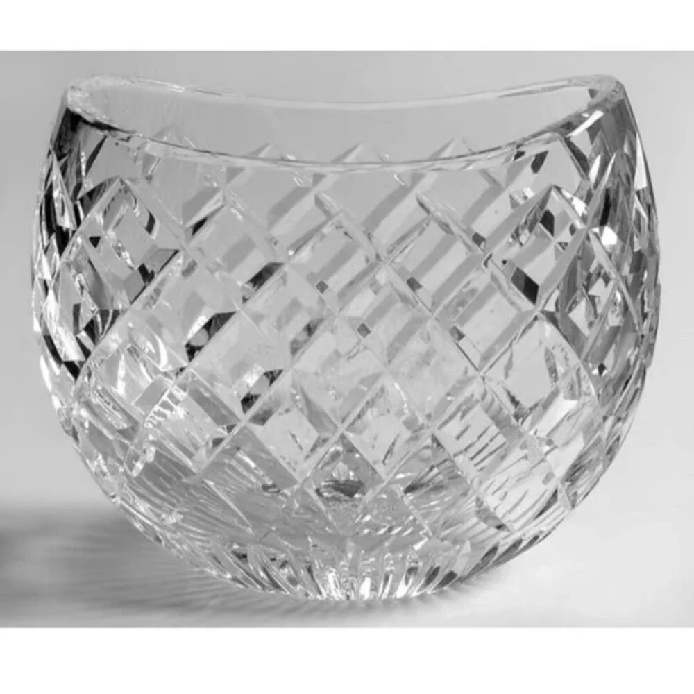 Waterford Crystal Oval Round Flower Vase 4.5