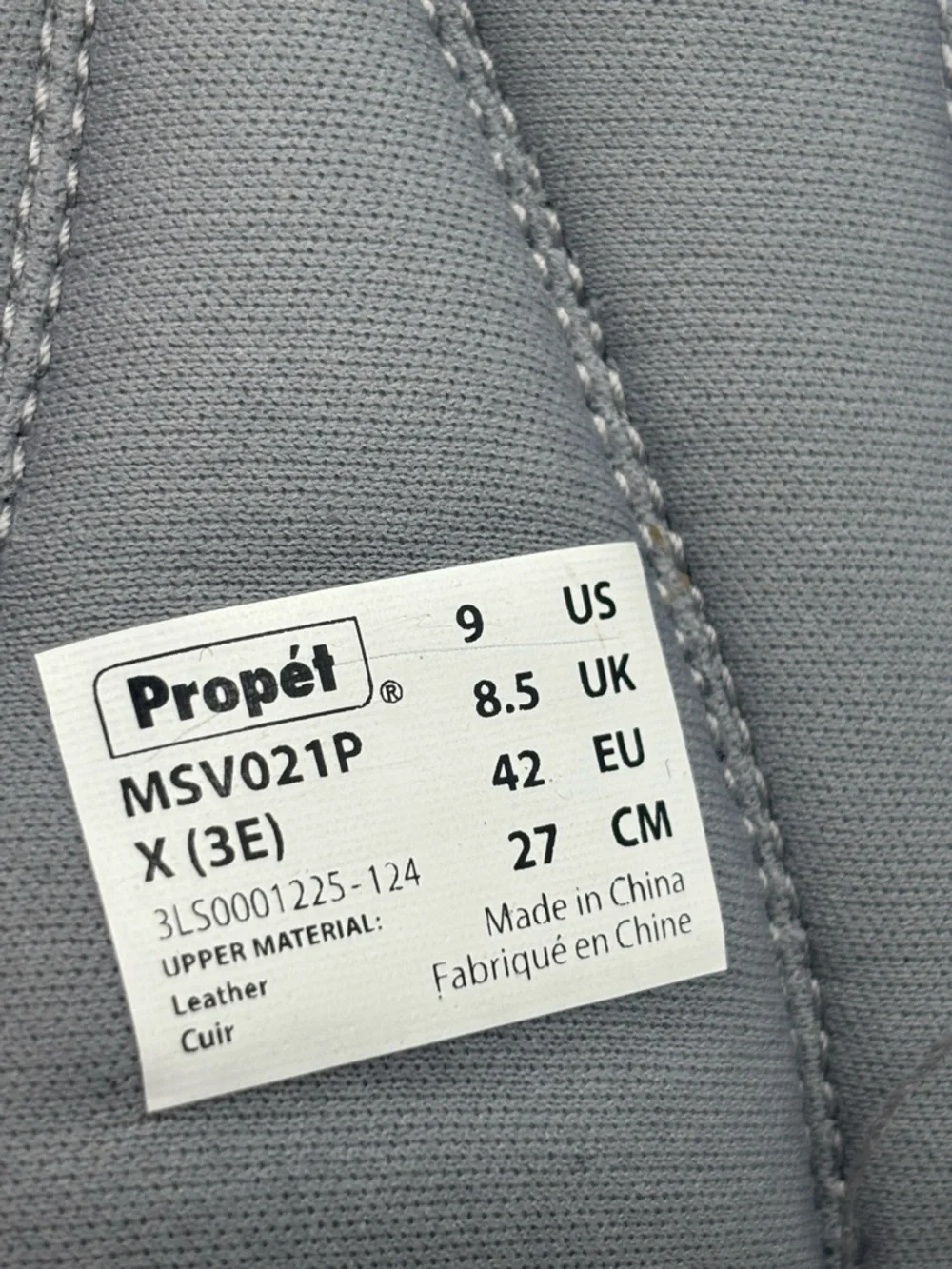 Propet footbed outsole toe