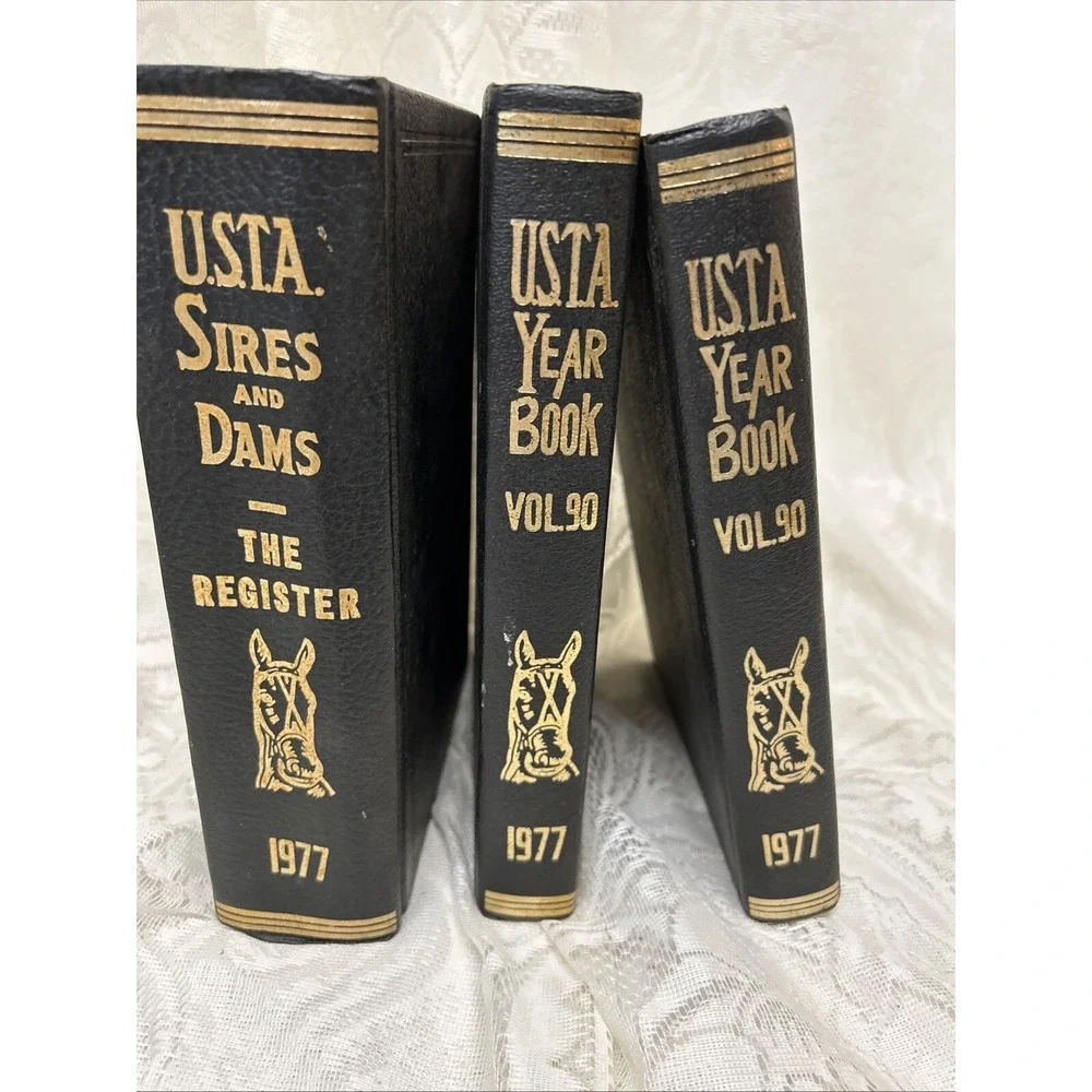 Books Vintage USTA Vol.90 Sires&Dams 1977‎ Year Book Harness Horse Racing