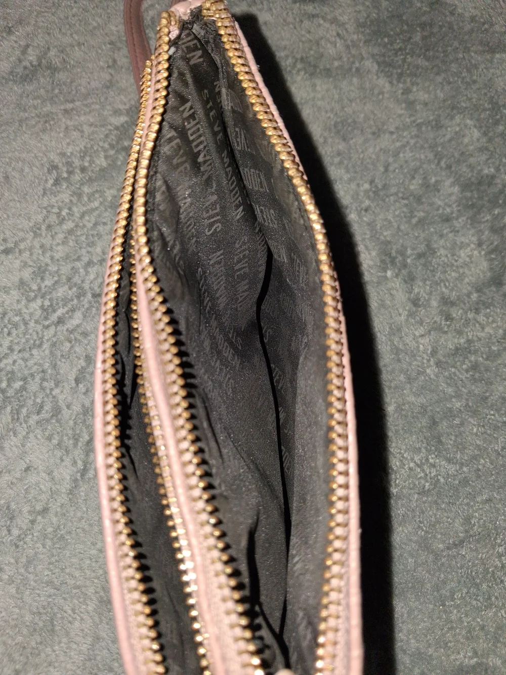 Steve Madden logo wristlet