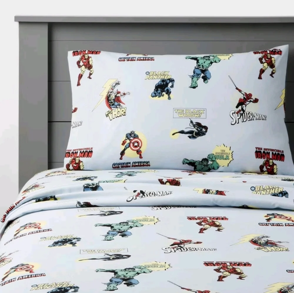NWT Marvel x Pillowfort Characters Sheet Set