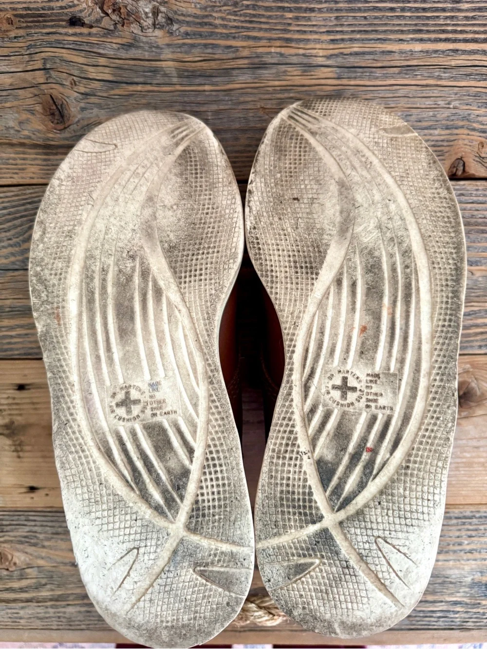 Dr. Martens soles remaining upper