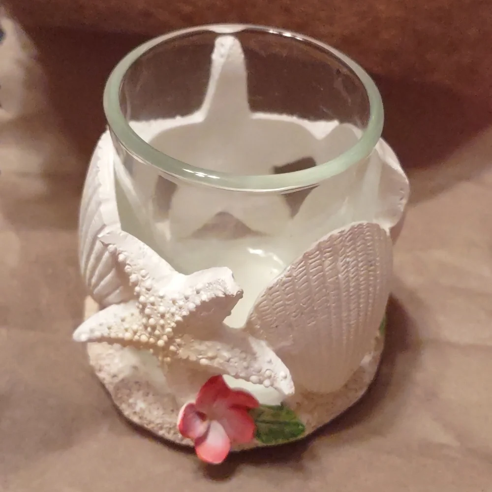 Yankee Candle Votive Candle Holders, Seashells & Starfish, Set of 2