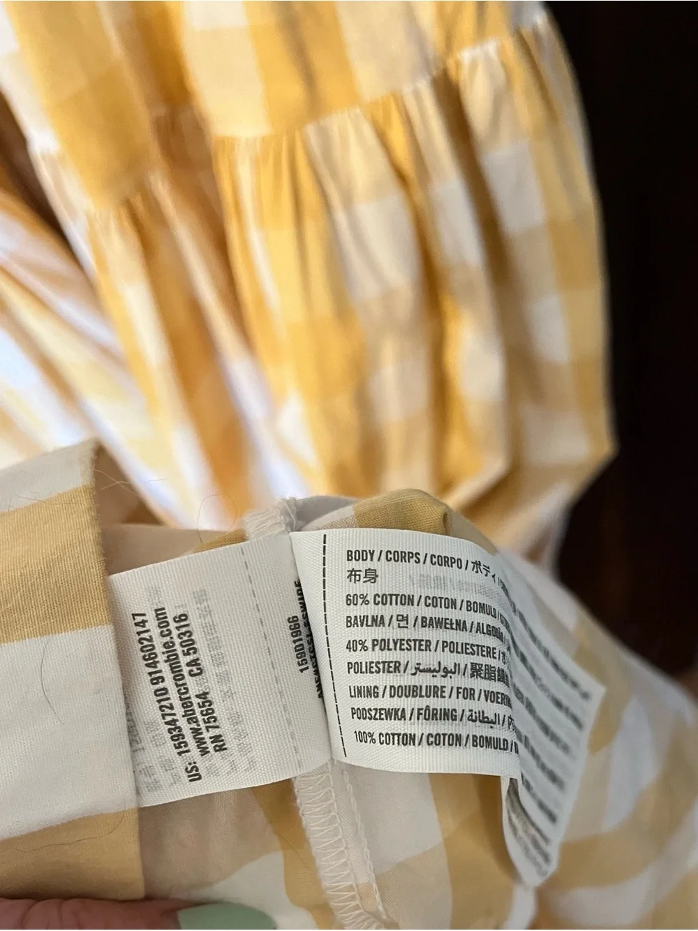 Abercrombie & Fitch lightweight gingham